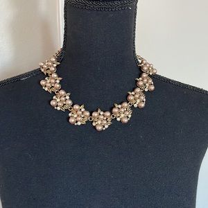 Ann Taylor Bronze Tone Sparkly Statement Necklace 20” long and Bracelet 10” long